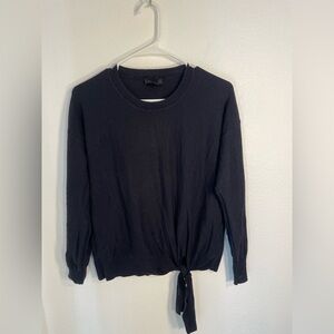 J. Crew Navy Tie-Front Sweater, size S